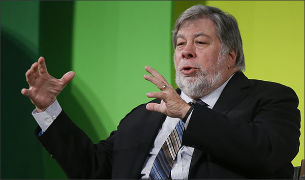 Apple co-founder Steve Wozniak, attends a conference titled 'The Innovation Summit', in