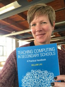 Zulama CEO Nikki Navta loves her copy of Teaching Computing in Secondary Schools!