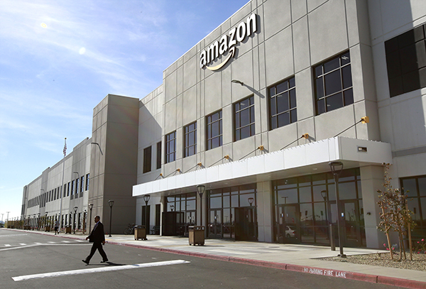 The new Amazon Fulfillment Center is seen Friday, Feb. 9, 2018, in Sacramento, Calif. The center opened in October 2017. (AP Photo/Rich Pedroncelli)