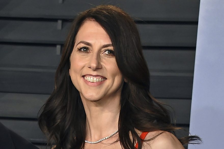 FILE - In this March 4, 2018, file photo, then-MacKenzie Bezos arrives at the Vanity Fair Oscar Party in Beverly Hills, Calif. MacKenzie Scott is one of the 50 Americans who gave the most to charity in 2020, according to the Chronicle of Philanthropy’s annual rankings. (Photo by Evan Agostini/Invision/AP, File)